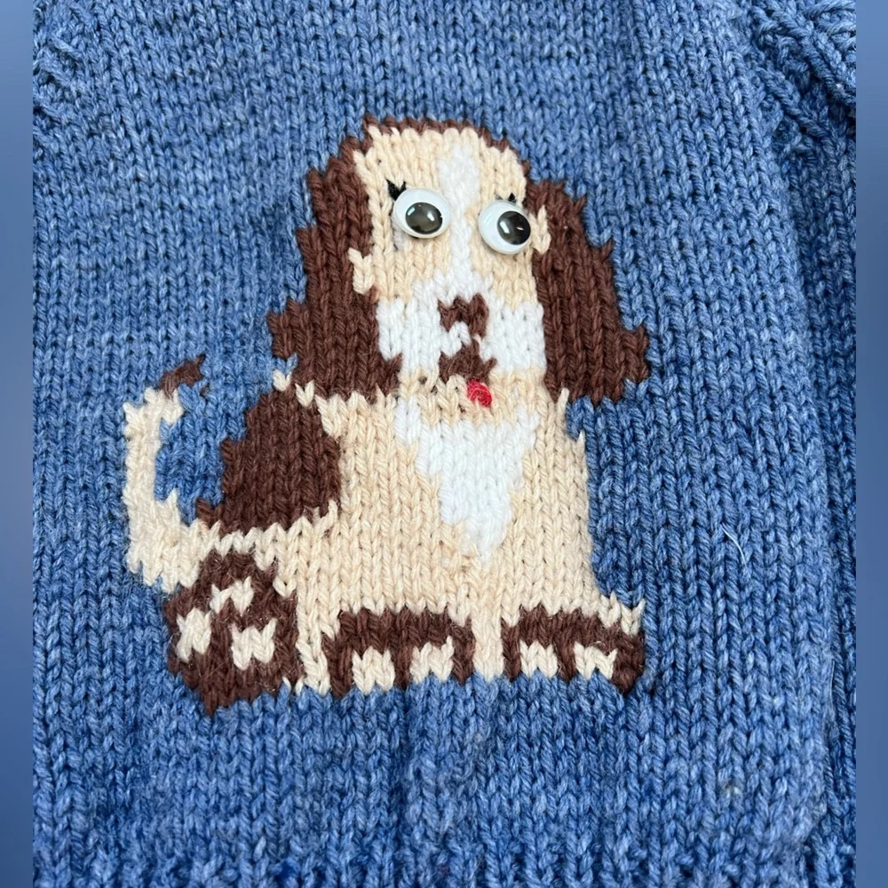 Like NEW Cardigan Sweater Puppy Dogs Toddler Size 9 Months Baby Blue Unbranded - Picture 4 of 16